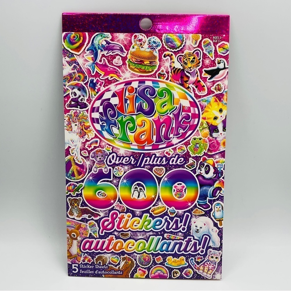 Lisa FRANK Sticker Book Over 600 Stickers 90’s Kids Retro Unicorns Puppies Party